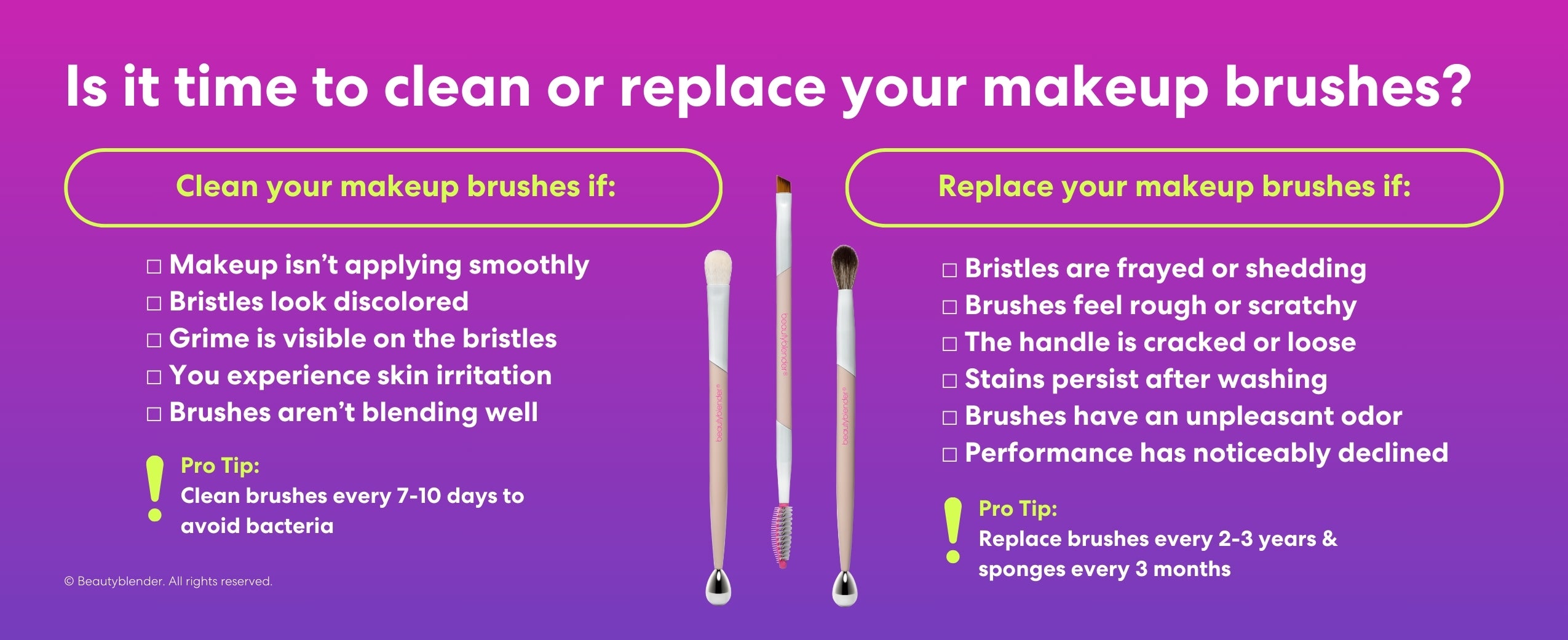 Is it time to clean or replace your makeup brushes?