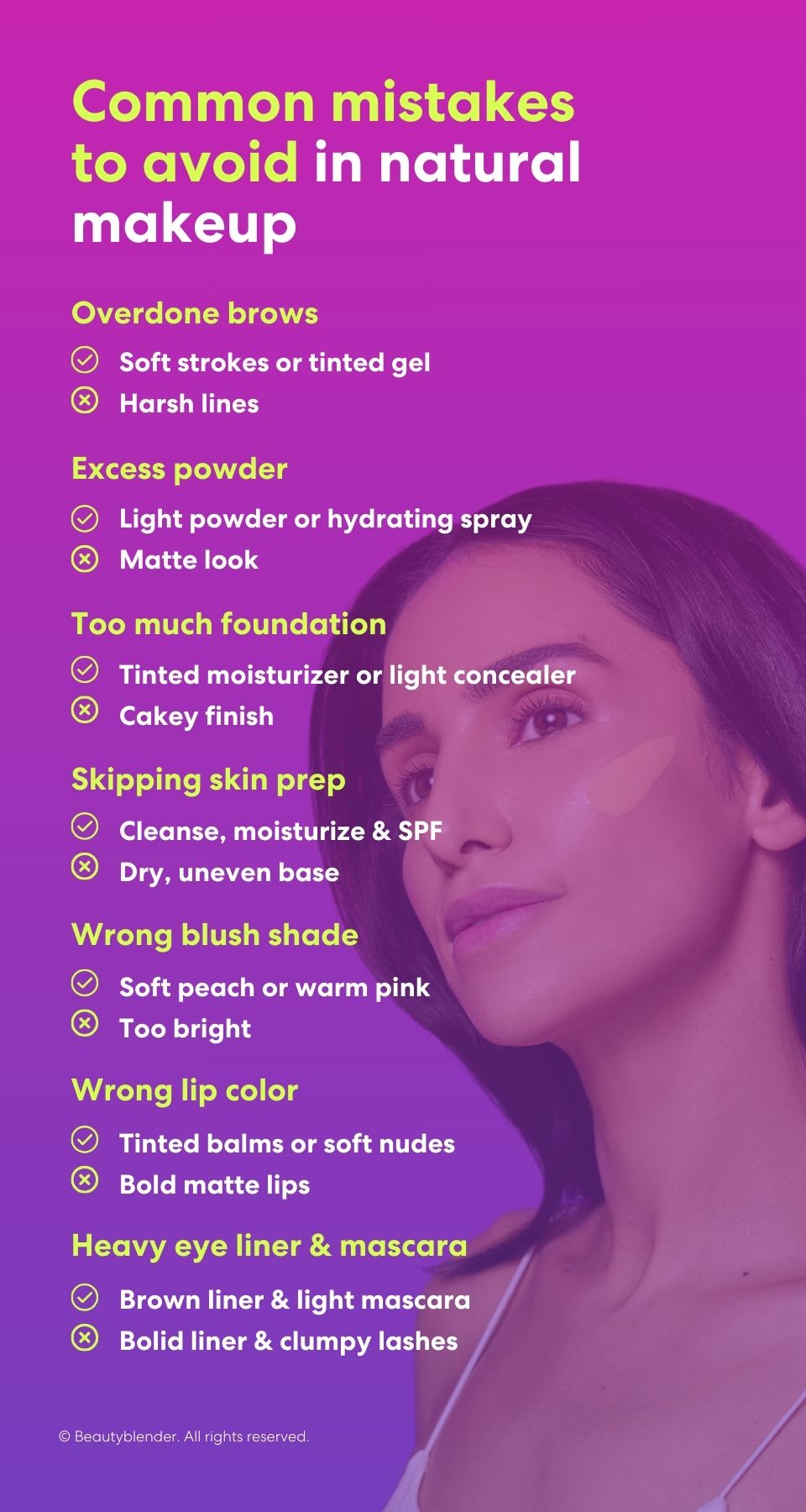 Common mistakes to avoid in natural makeup