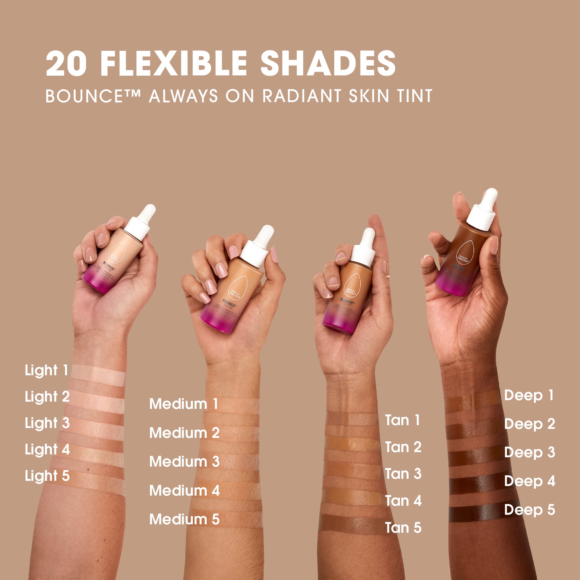 medium-1beauty-blender-skin-tint-20-flexible-shades-bounce™-always-on-radiant-skin-tint-color-comparison-between-4-different-skin-tones-from-lightest-to-darkest-light-1-5-medium-1-5-tan-1-5-deep-1-5